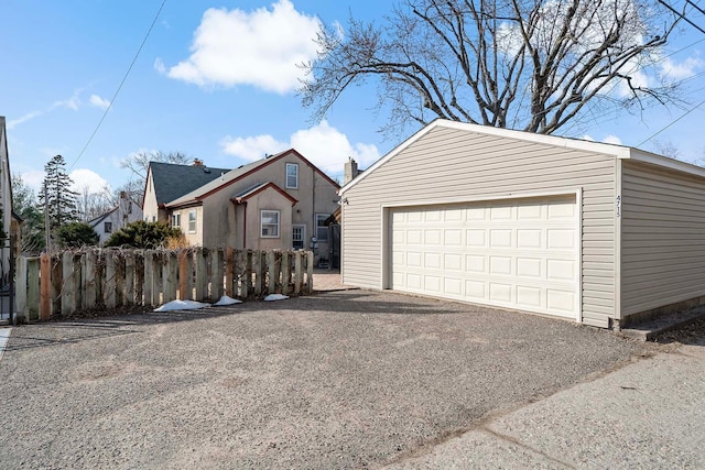 exterior space with a residential view and fence