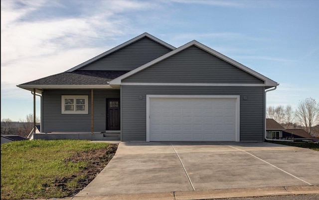 view of front facade with a garage