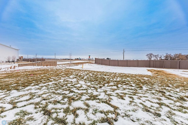 view of snowy yard