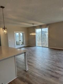 interior space featuring dark hardwood / wood-style floors