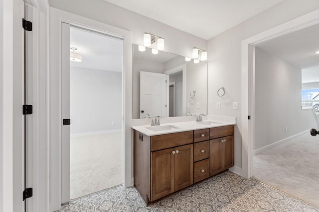 bathroom with vanity