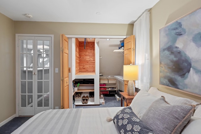 view of carpeted bedroom