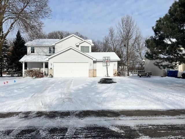 view of front of house featuring a garage