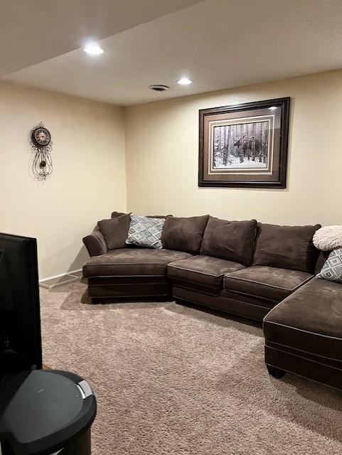 view of carpeted living room