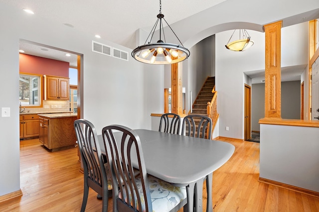 dining room featuring light wood-type flooring