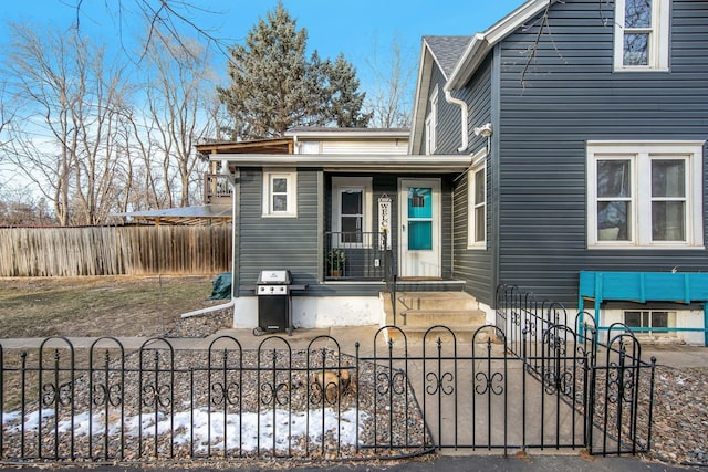 view of front of home