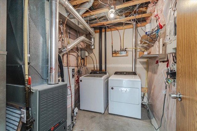 utilities with washer and dryer and water heater