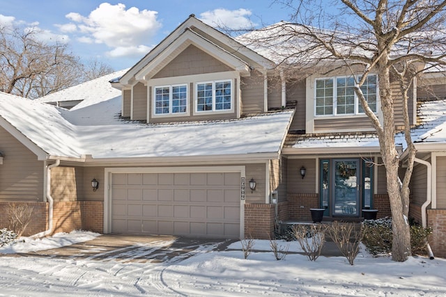 view of front facade with a garage