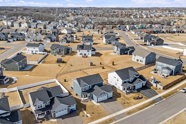 birds eye view of property featuring a residential view