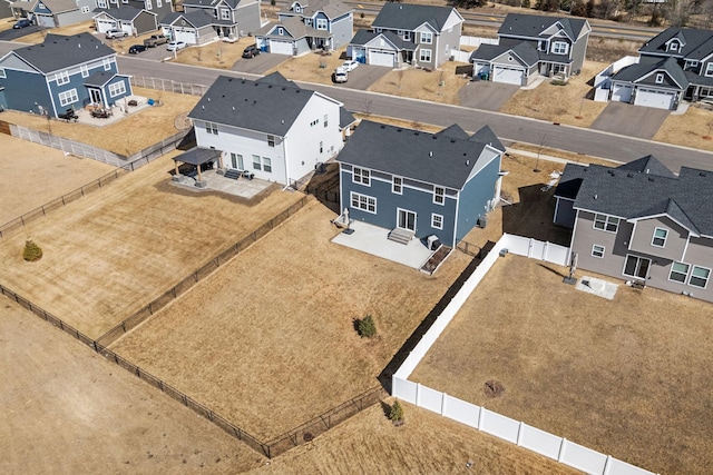 bird's eye view with a residential view