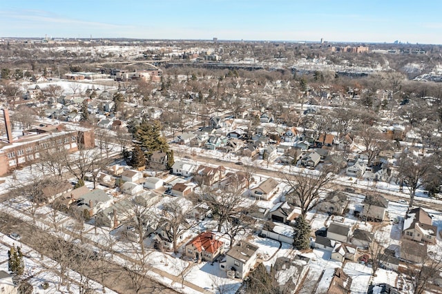 aerial view featuring a residential view