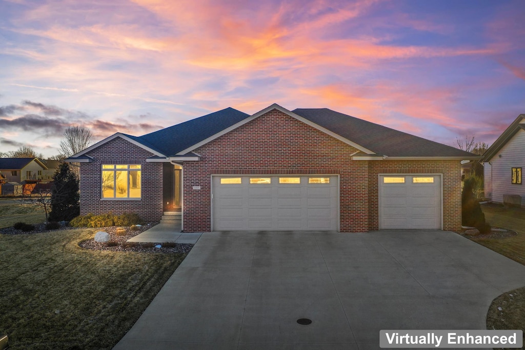 ranch-style house with a garage