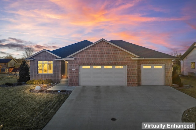 ranch-style house with a garage