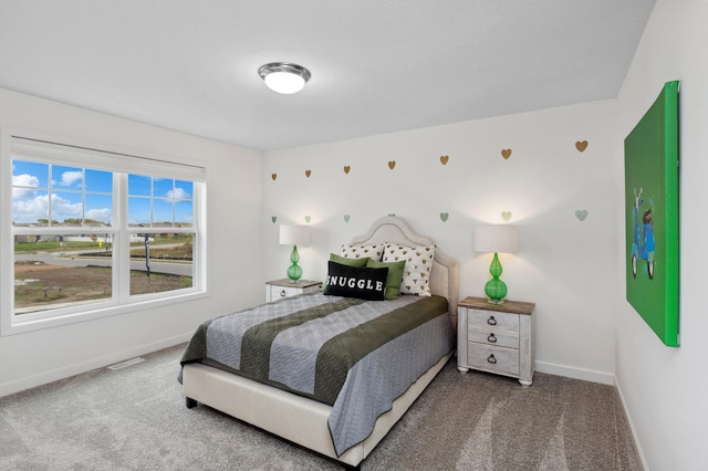 view of carpeted bedroom