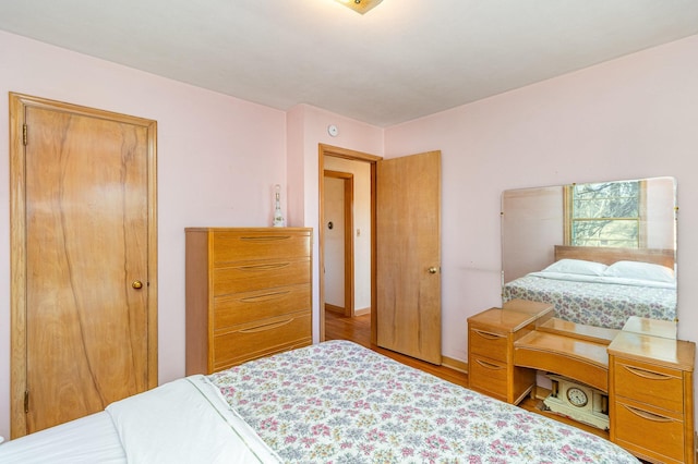 bedroom featuring light hardwood / wood-style flooring