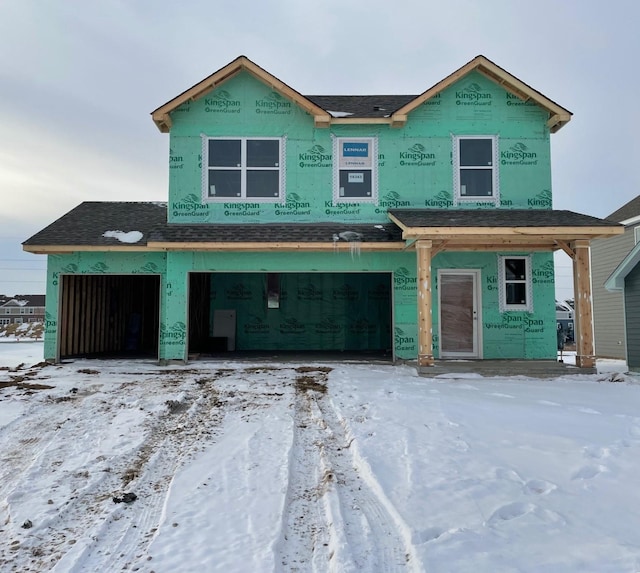 property under construction with a garage