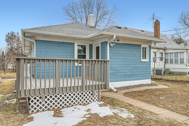 exterior space featuring a deck