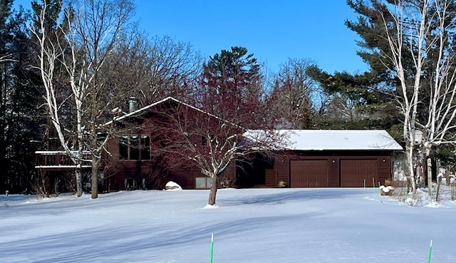 exterior space featuring an attached garage