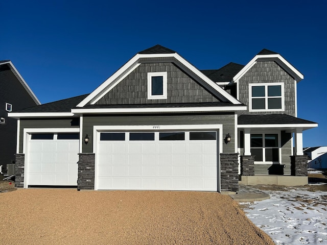 craftsman inspired home featuring a porch