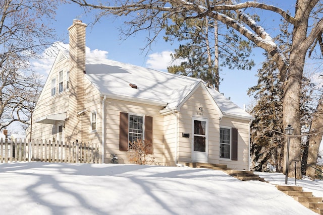 view of snowy exterior