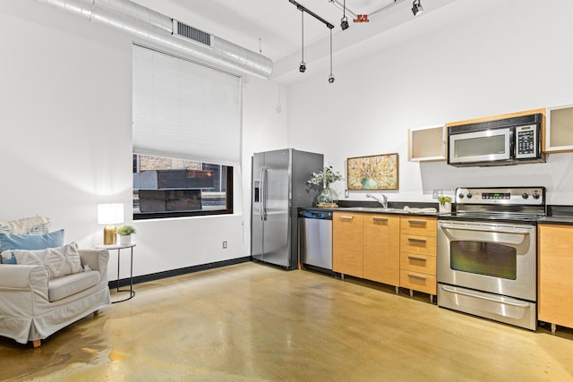 kitchen with sink and stainless steel appliances