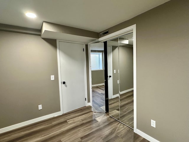 912 Oakley St, Luverne, MN 56156 - interior space featuring wood-type flooring and a closet