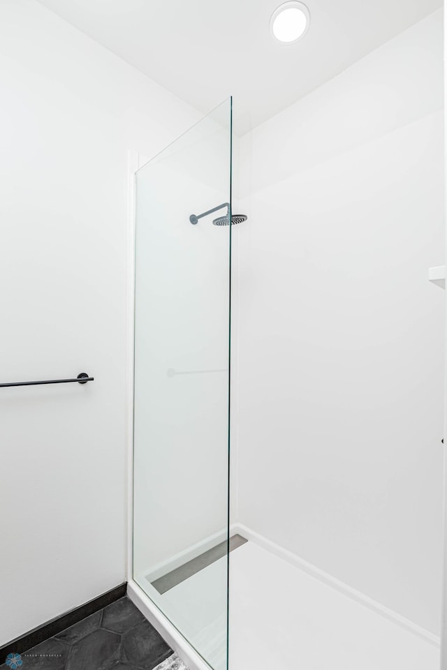 bathroom with walk in shower