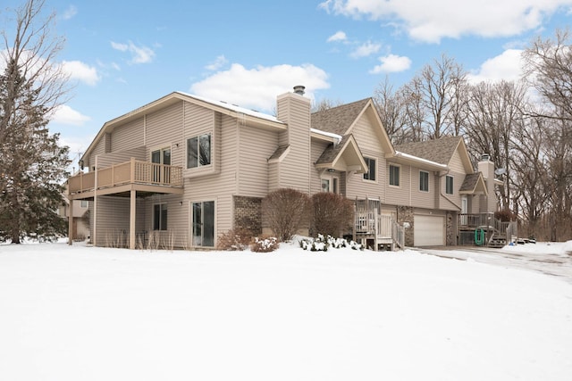 exterior space featuring a garage