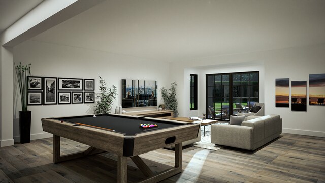 9901 Crestwood Ter, Eden Prairie, MN 55347 - recreation room featuring wood finished floors and billiards