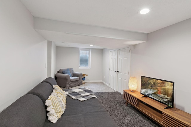 view of carpeted living room