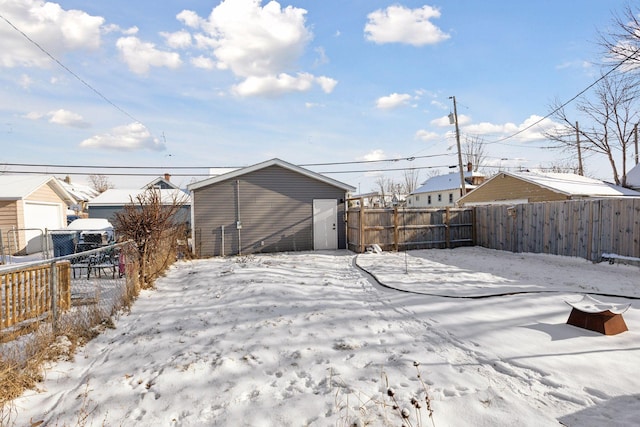 view of snowy yard