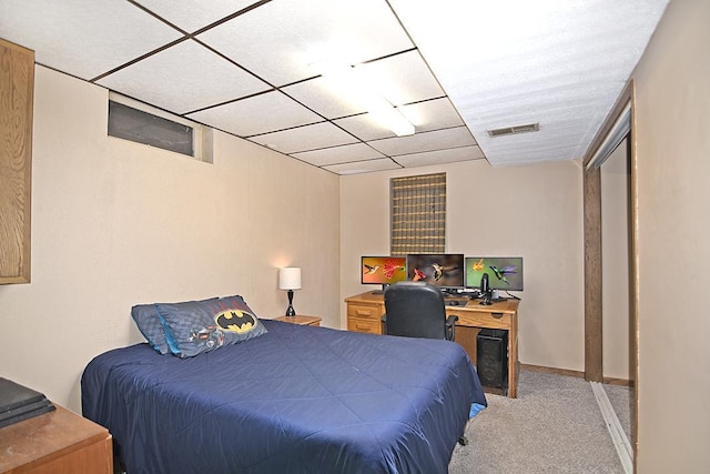 bedroom with carpet floors