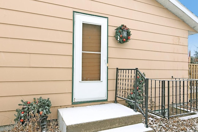 view of doorway to property