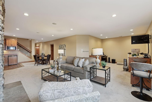 view of carpeted living room