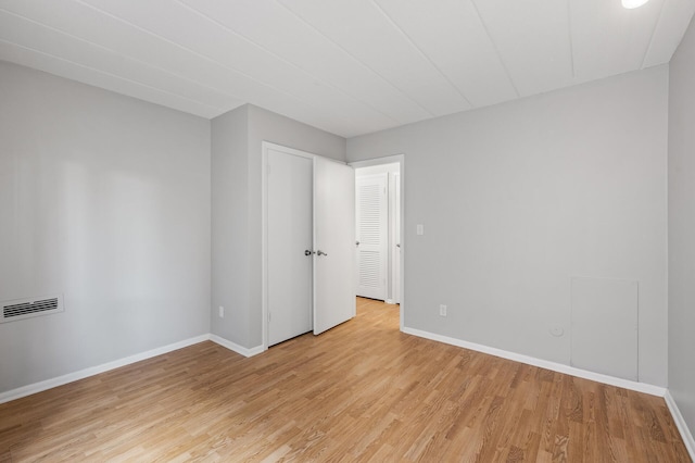 empty room featuring light wood-type flooring