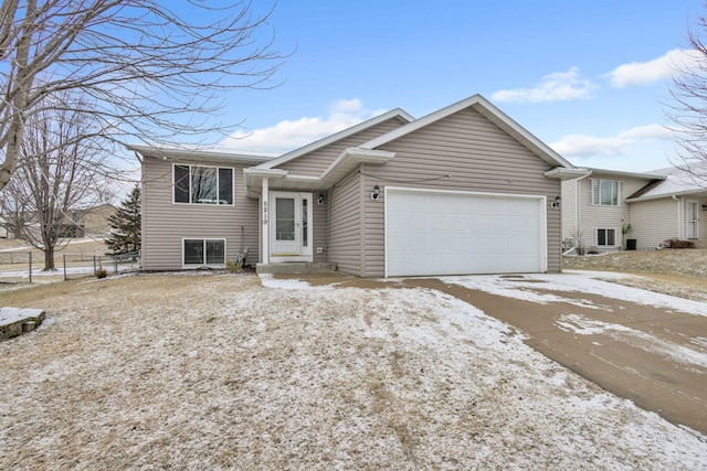 view of front of home featuring a garage