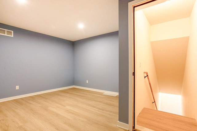 interior space featuring light wood-type flooring