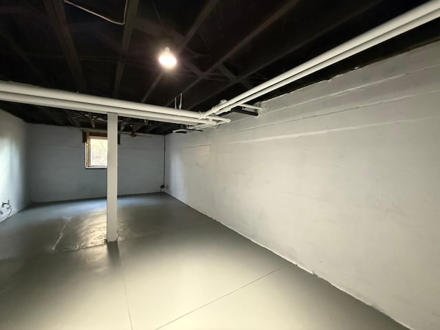 view of basement