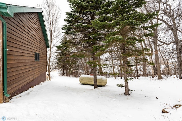 view of snowy yard