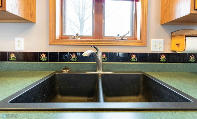 interior details featuring sink