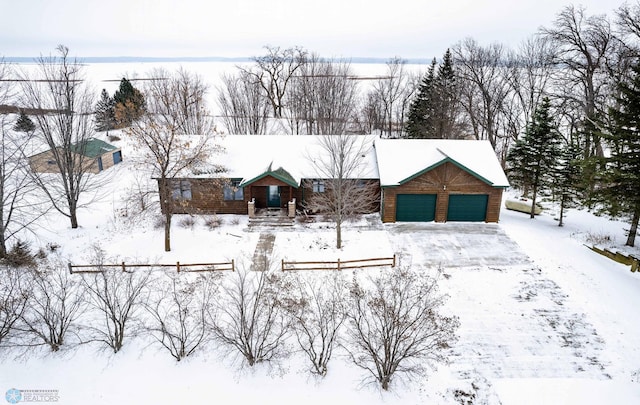 view of front of house featuring a garage