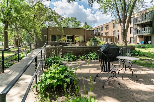 view of patio / terrace featuring area for grilling