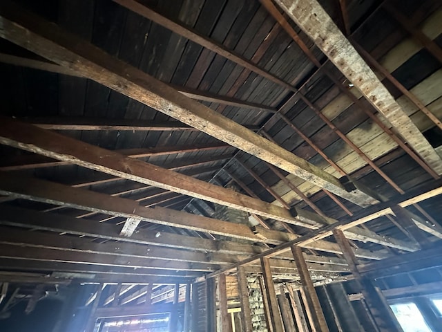 interior details featuring beam ceiling