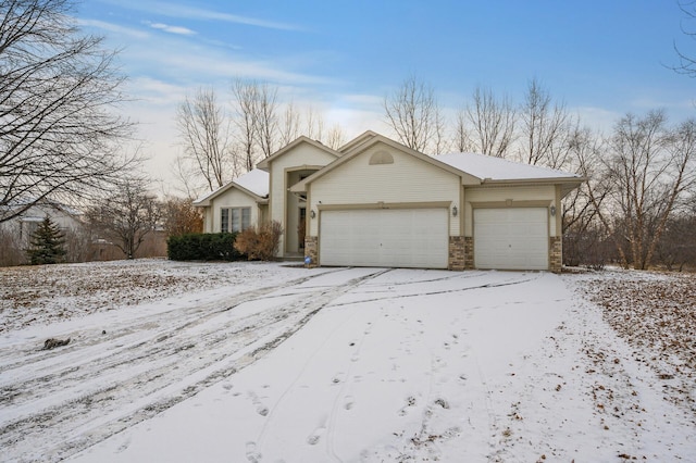 view of front of home featuring a garage