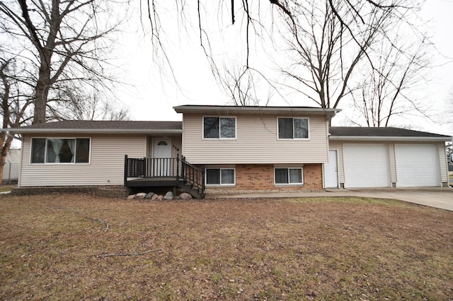 tri-level home with a garage