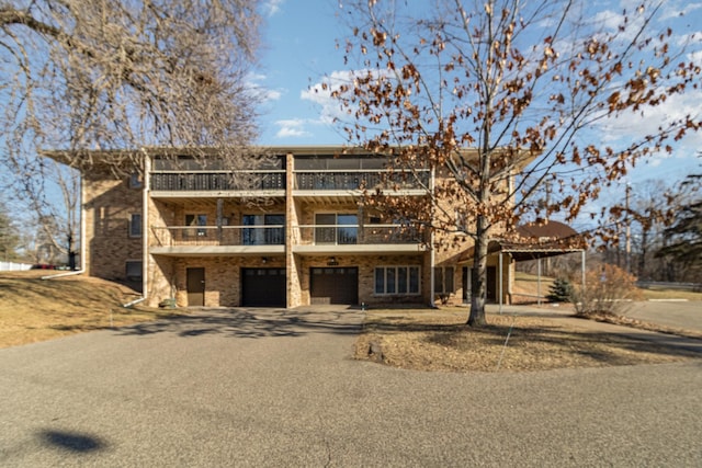 view of property featuring a garage