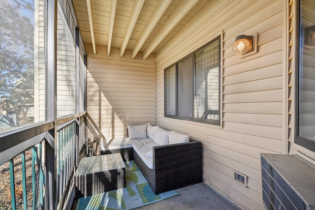 balcony with an outdoor living space