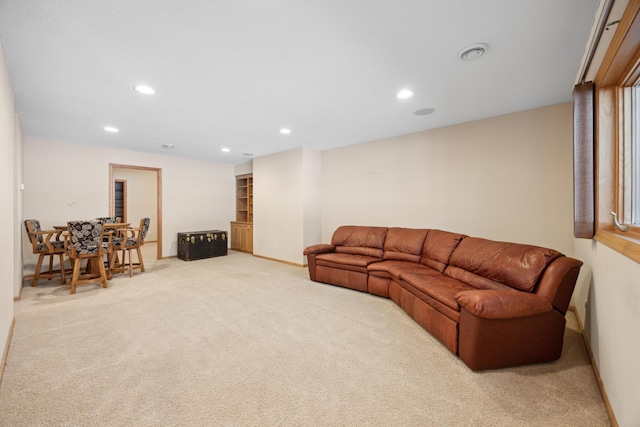 view of carpeted living room