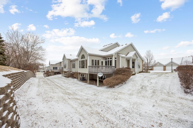 view of snowy exterior