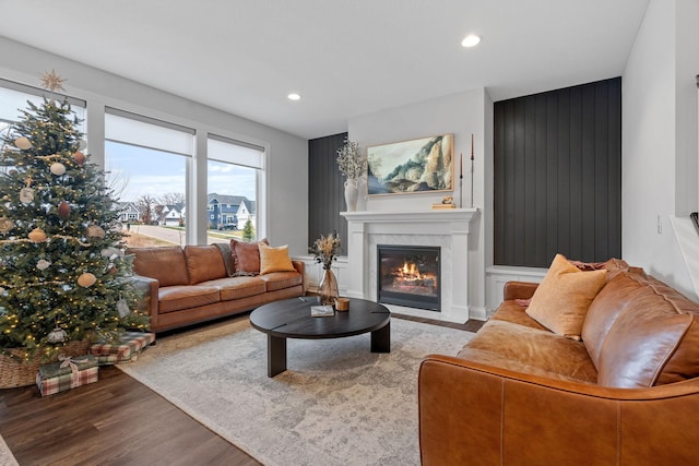 living room featuring hardwood / wood-style floors